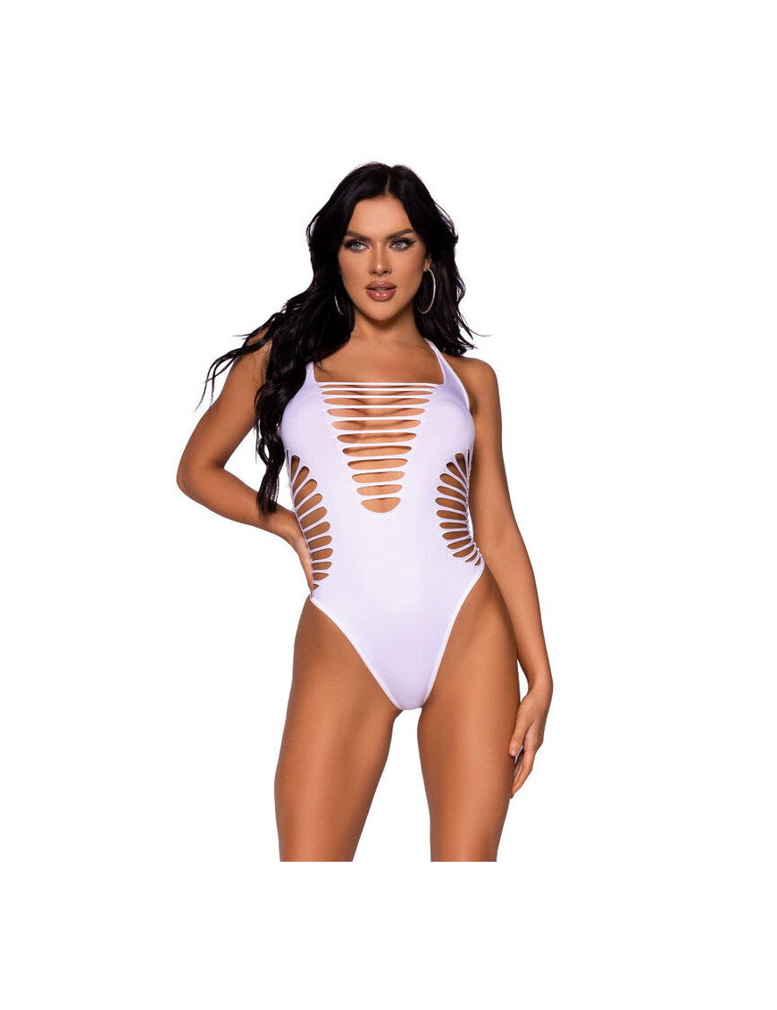 LEG AVENUE BODY TANGA RACERBACK TALLA UNICA - BLANCO