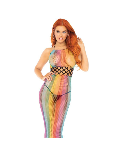 LEG AVENUE VESTIDO CUERPO DE RED TALLA UNICA - MULTICOLOR