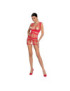 PASSION WOMAN BS089 BODYSTOCKING ROJO TALLA UNICA