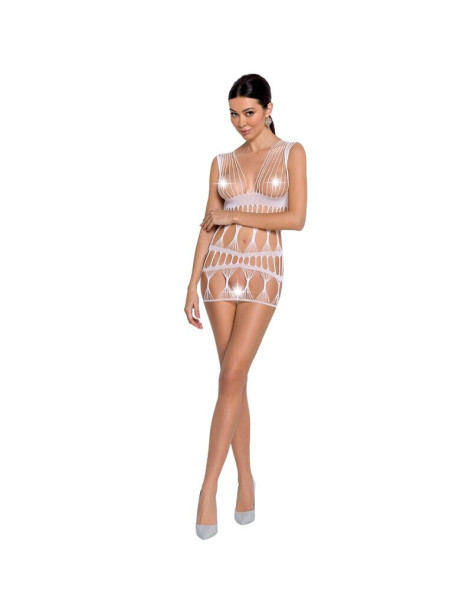 PASSION WOMAN BS089 BODYSTOCKING BLANCO TALLA UNICA