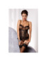 MARCELLE CORSET NEGRO CON LIGUERO Y TANGA BY CASMIR S/M