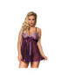 SUBBLIME BABYDOLL CON LACITO Y BRILLANTES LILA S/M