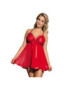 SUBBLIME BABYDOLL ROJO CON LACITO Y BRILLANTES S/M