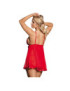 SUBBLIME BABYDOLL ROJO CON LACITO Y BRILLANTES S/M