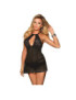 SUBBLIME BABYDOLL DE CUELLO HALTER NEGRO S/M