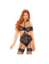 LEG AVENUE SET DOS PIEZAS TOP Y TEDDY S/M