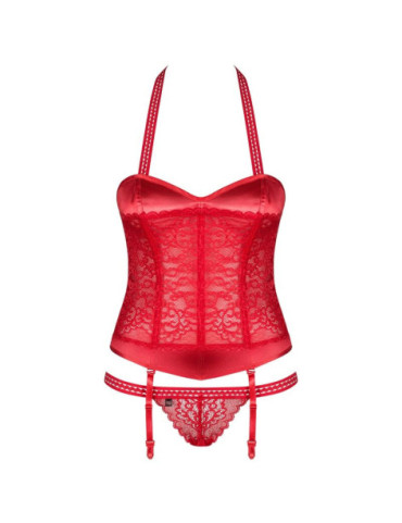 OBSESSIVE - FLAMERIA CORSET Y TANGA LIMITED COLOUR EDITION S/M