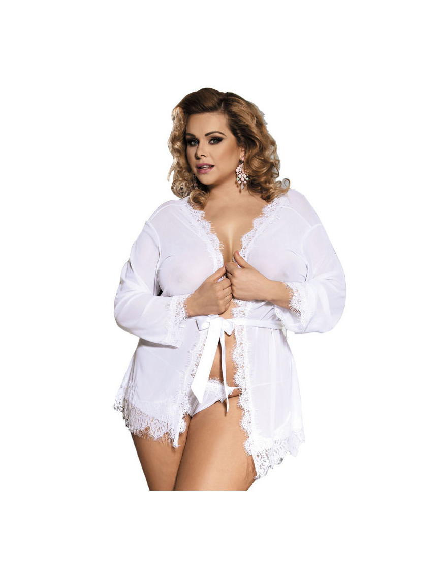 SUBBLIME QUEEN PLUS BABYDOLL MANGA LARGA BLANCO