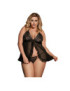 SUBBLIME QUEEN PLUS BABYDOLL ABIERTO NEGRO