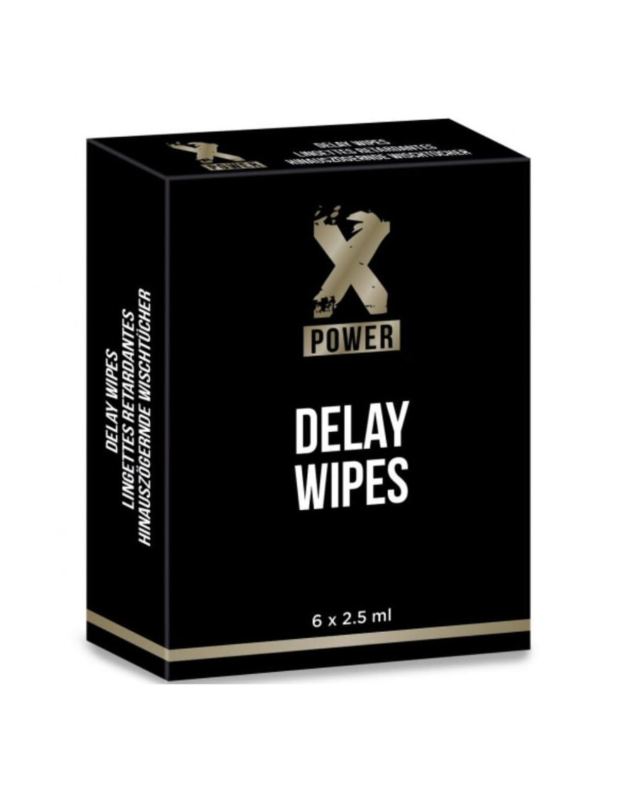 XPOWER DELAY WIPES TOALLITAS RETARDANTES 6 UNIDADES