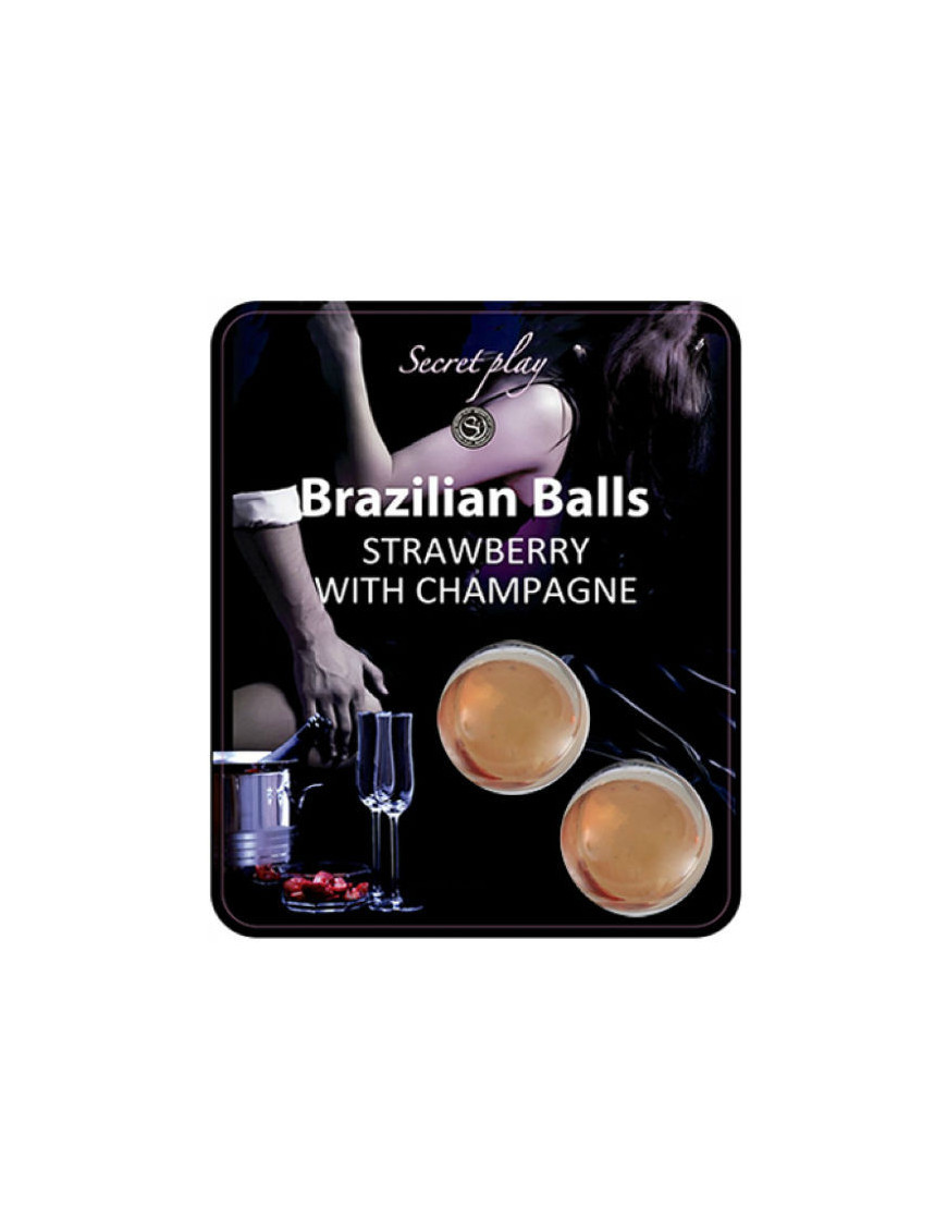 SECRETPLAY SET 2 BRAZILIAN BALLS FRESAS CON CAVA