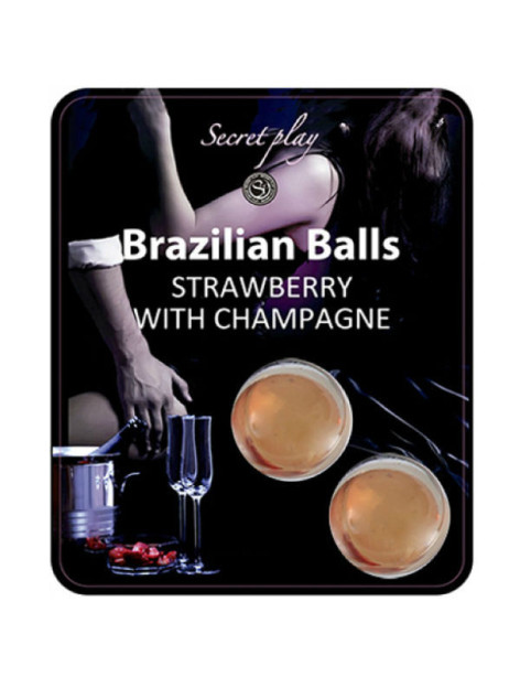 SECRETPLAY SET 2 BRAZILIAN BALLS FRESAS CON CAVA