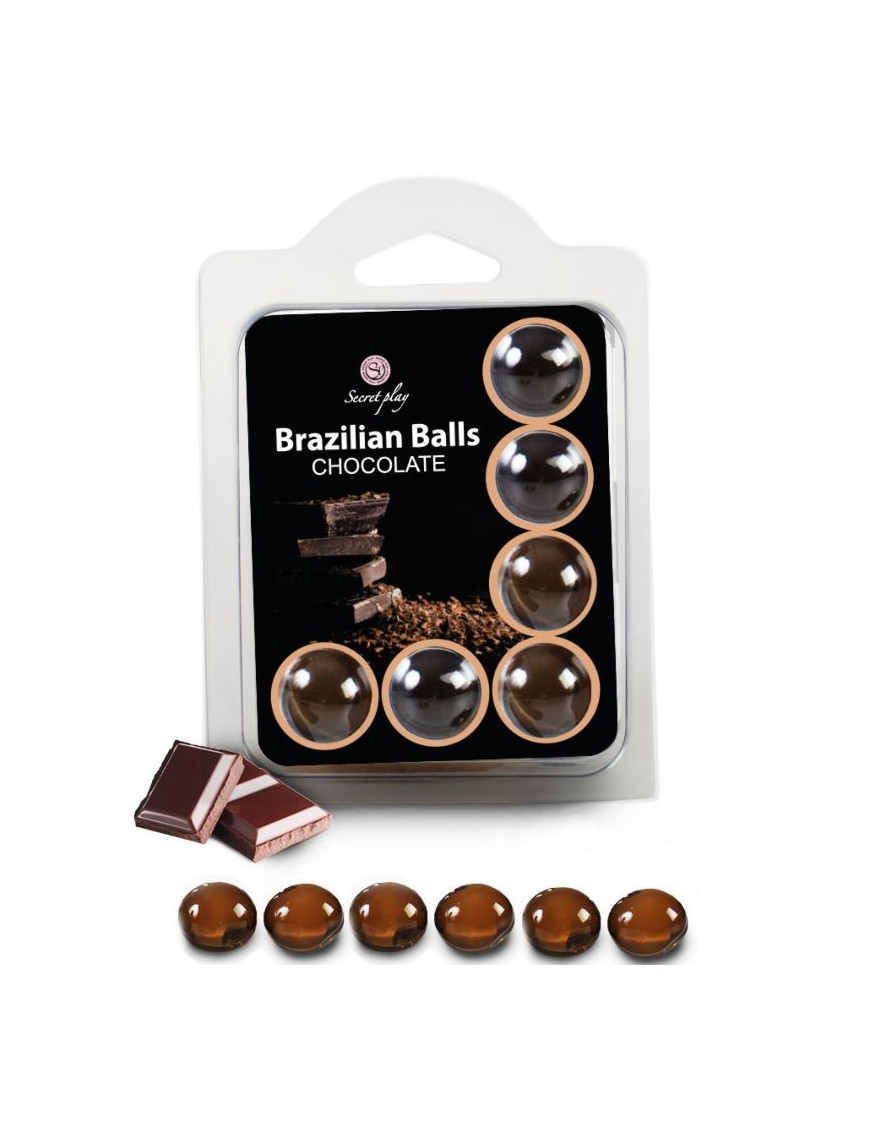 SECRETPLAY SET 6 BRAZILIANS BALLS CHOCOLATE