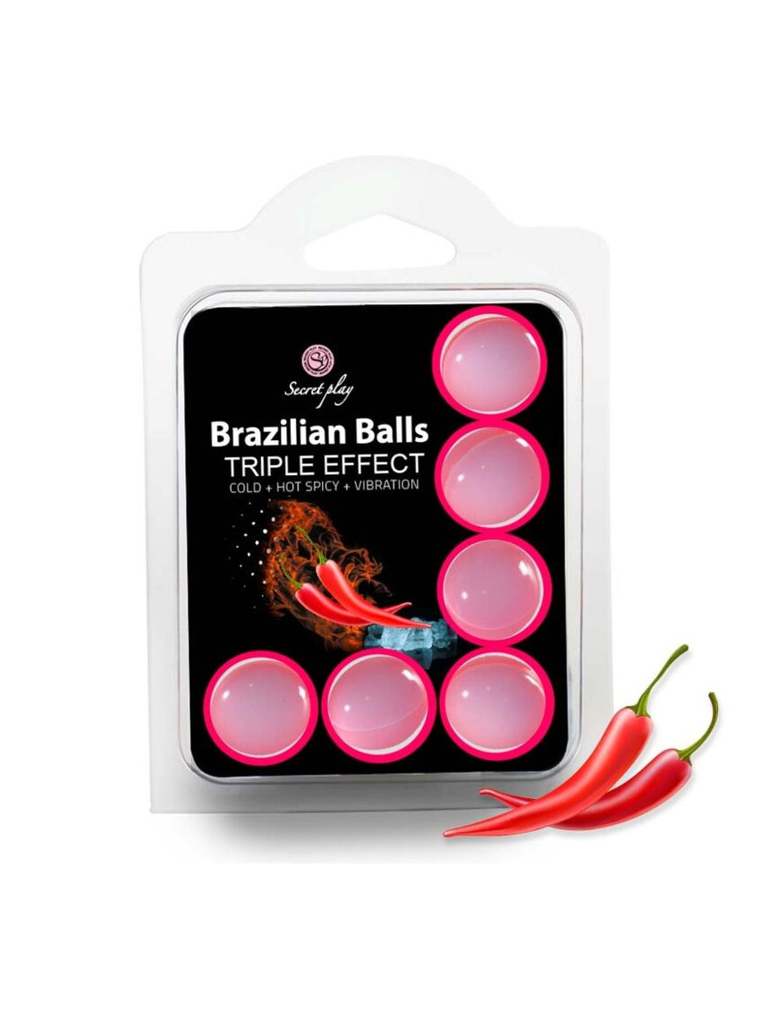 SECRET PLAY SET 6 BRAZILIAN BALLS TRIPLE EFECTO