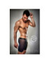 BOXER NEGRO 026 TRANSPARENTE LARGO LEATHER S/M