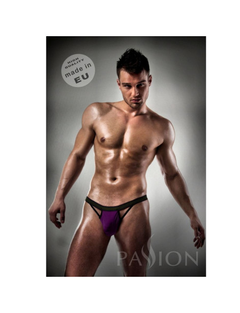 SLIP 006 MEN PURPLE CLEAR LINGERIE S/M