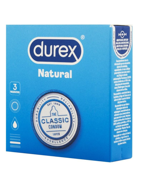 DUREX NATURAL CLASCIC 3 UNIDADES