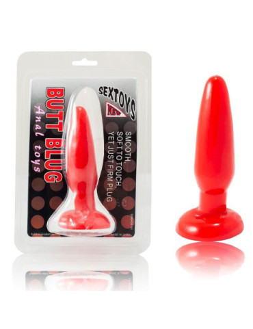 PLUG ANAL PEQUEÑO ROJO 15CM