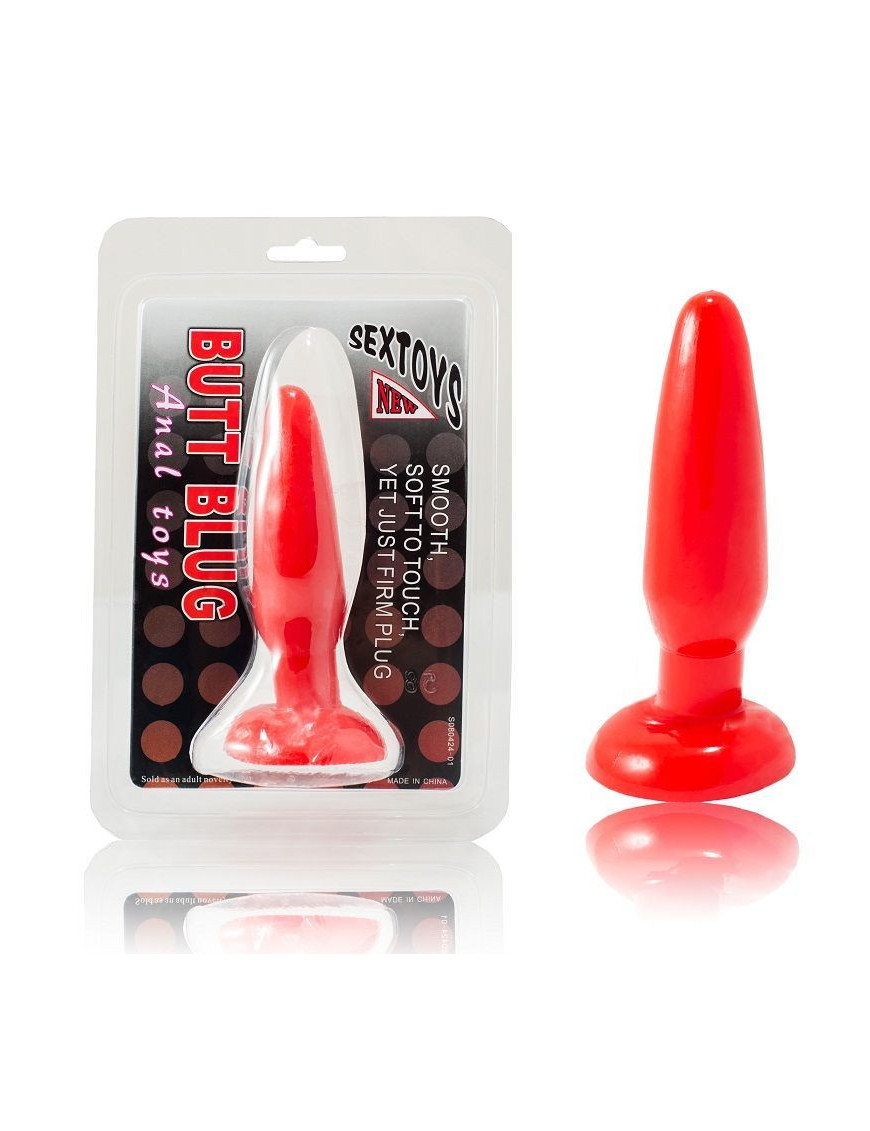 PLUG ANAL PEQUEÑO ROJO 15CM