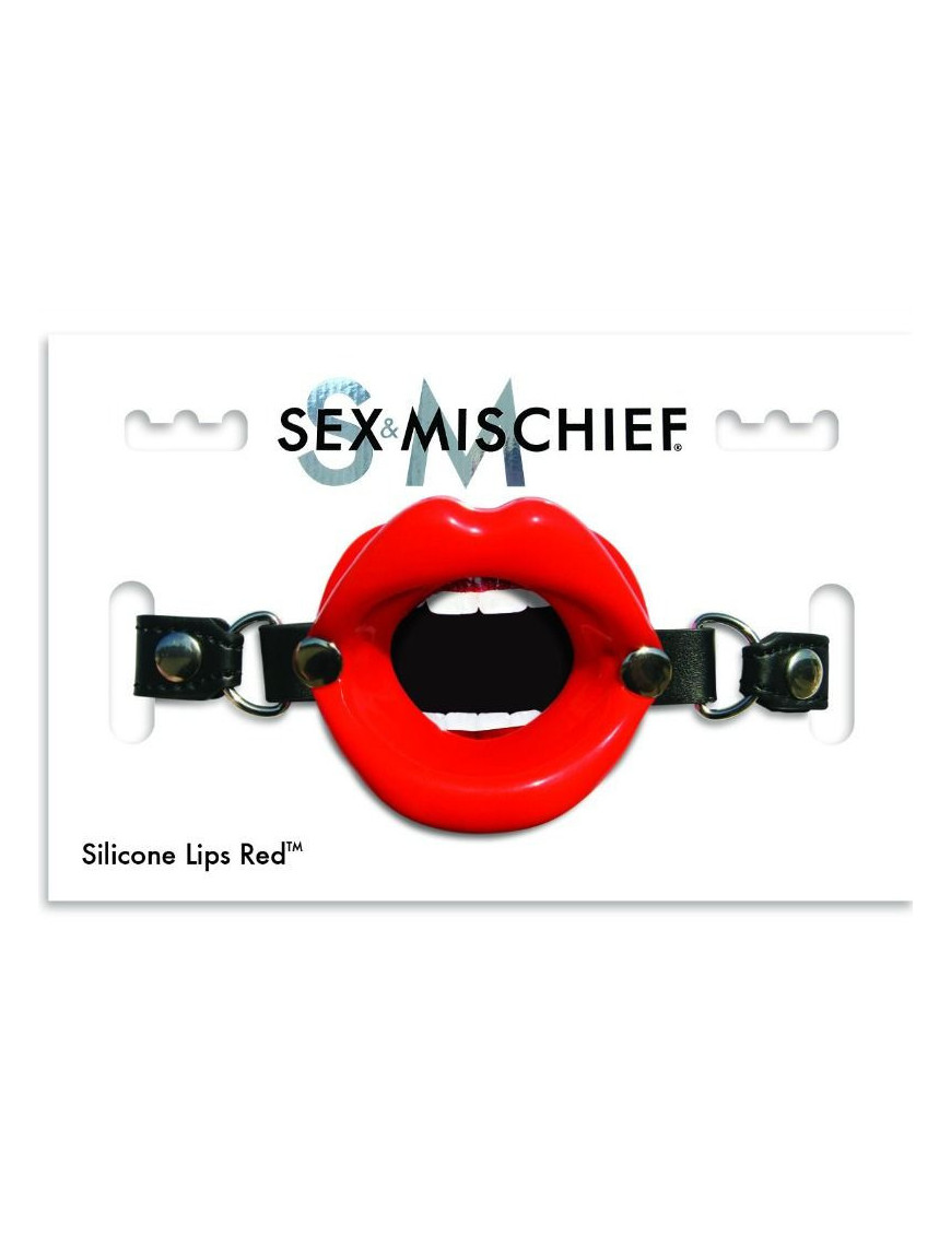 SEX & MISCHIEF MORDAZA LABIOS ROJOS SILICONA