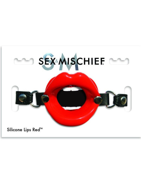 SEX & MISCHIEF MORDAZA LABIOS ROJOS SILICONA