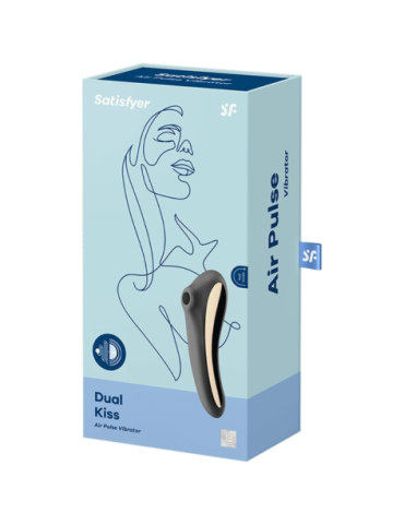 SATISFYER DUAL KISS ESTIMULADOR CLITORIS - NEGRO