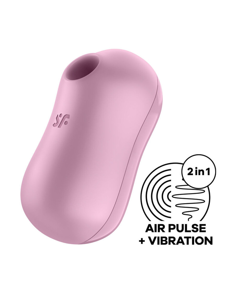 SATISFYER COTTON CANDY ESTIMULADOR Y VIBRADOR - LILA