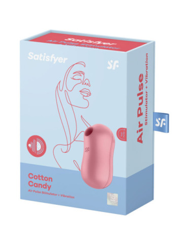 SATISFYER COTTON CANDY ESTIMULADOR Y VIBRADOR - ROSA