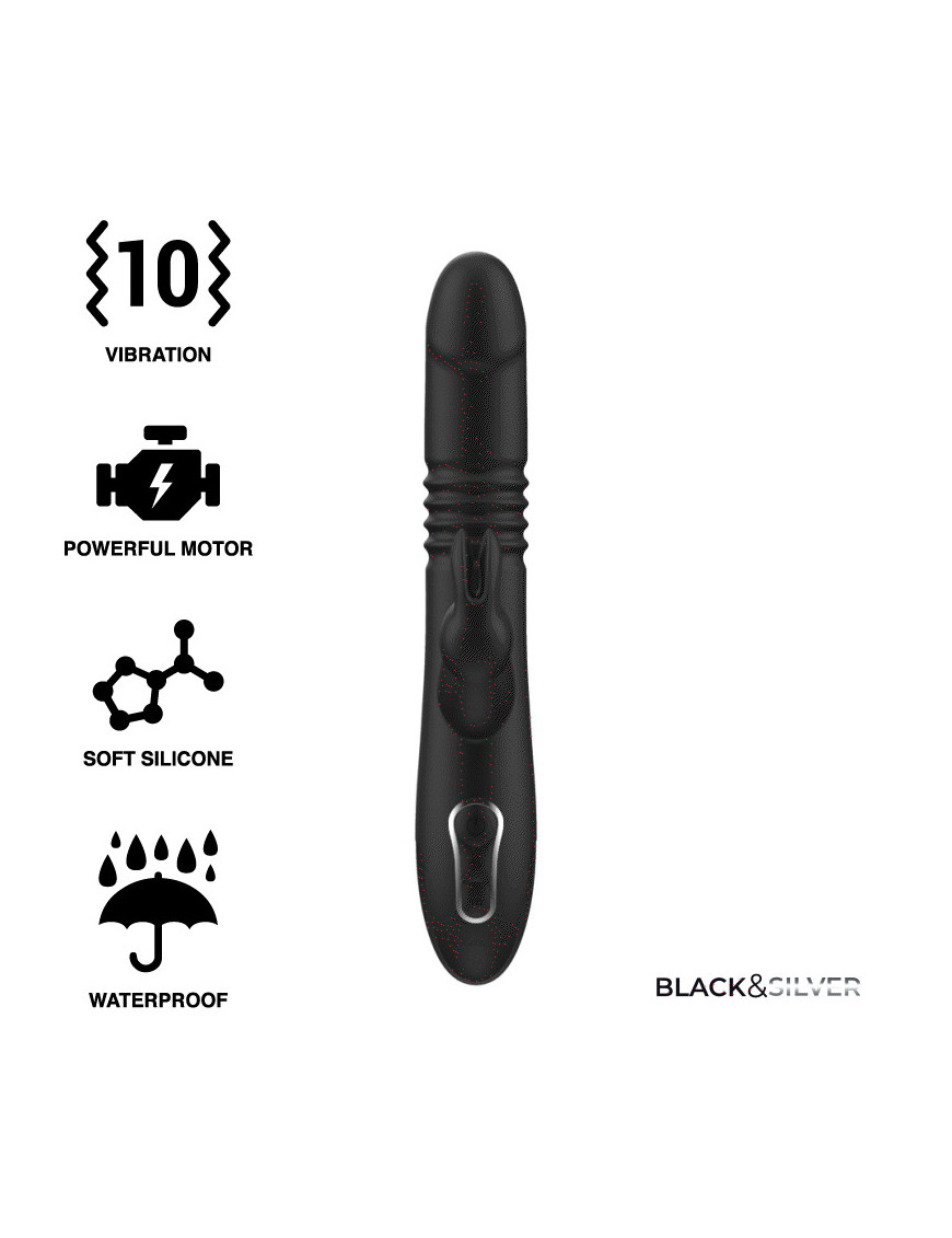 BLACK&SILVER KENJI STIMULATING VIBE COMPATIBLE CON WATCHME WIRELESS TECHNOLOGY