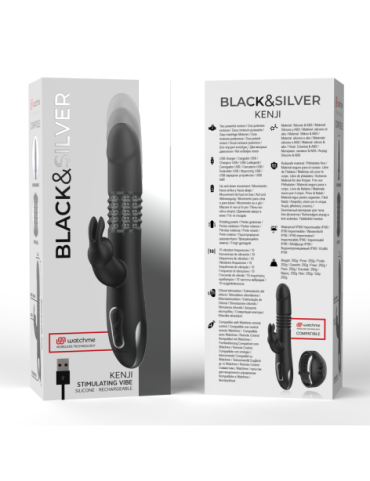 BLACK&SILVER KENJI STIMULATING VIBE COMPATIBLE CON WATCHME WIRELESS TECHNOLOGY