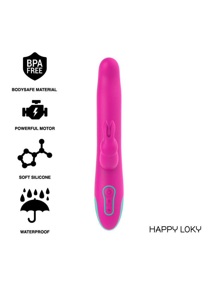 HAPPY LOKY PLUTO RABBIT VIBRATOR & ROTATOR COMPATIBLE CON WATCHME WIRELESS TECHNOLOGY