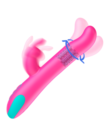 HAPPY LOKY PLUTO RABBIT VIBRATOR & ROTATOR COMPATIBLE CON WATCHME WIRELESS TECHNOLOGY