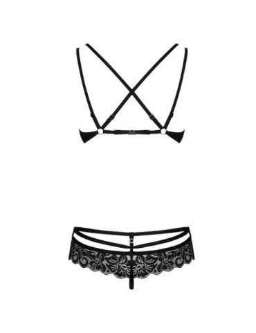 OBSESSIVE - 860-SET-1 SET DOS PIEZAS NEGRO S/M