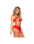 LEG AVENUE SET TRES PIEZAS SUJETADOR, LIGUERO Y TANGA