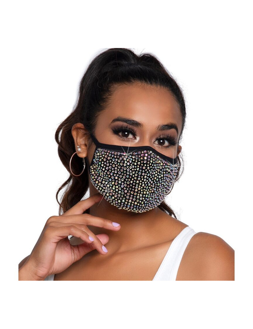 LEG AVENUE ZURI RHINESTONE MASCARILLA