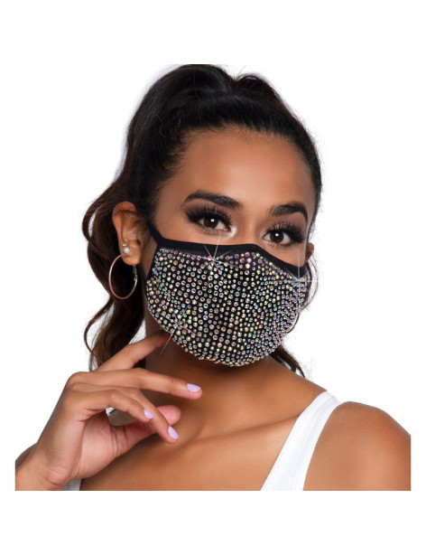 LEG AVENUE ZURI RHINESTONE MASCARILLA